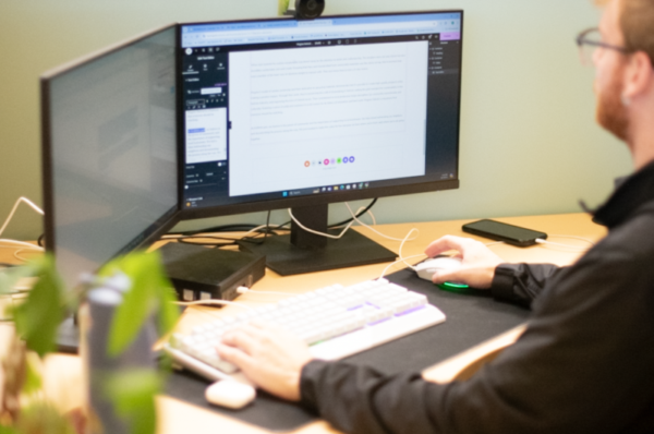 Devin working on web backend